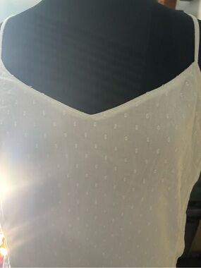 Old Navy White Swiss Dot Spaghetti Strap Midi Dress